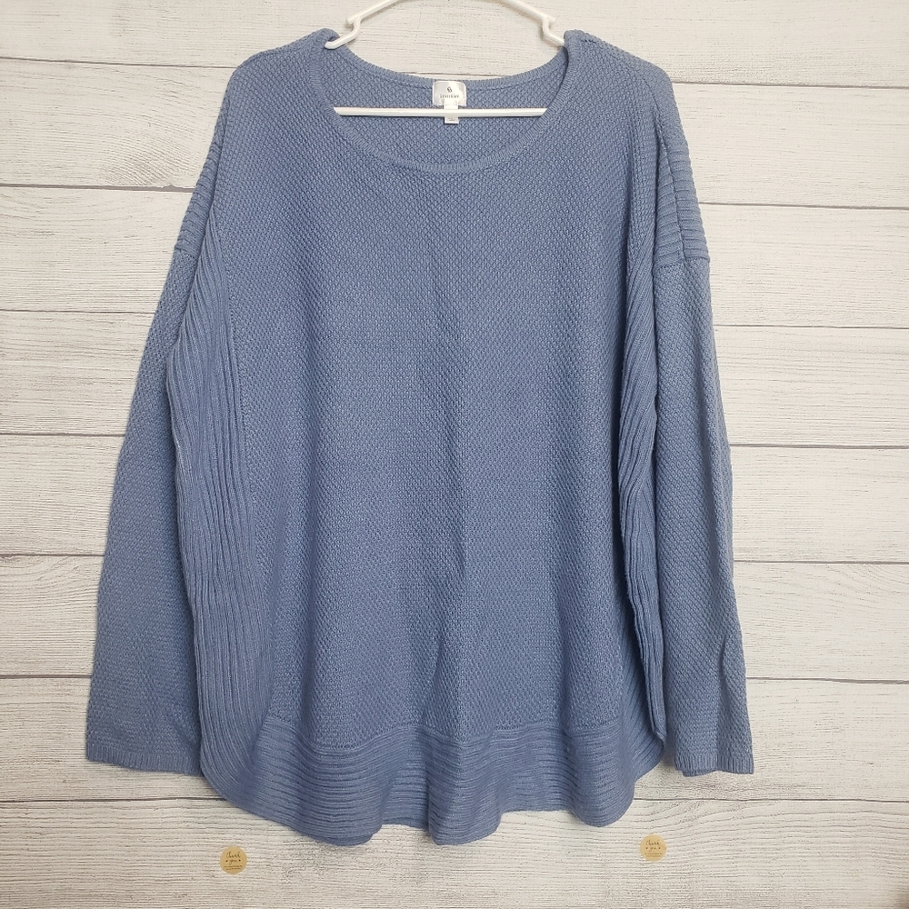 Dress Barn‎ Womens 100% Acrylic Knit Blue Sweater Women's 3X